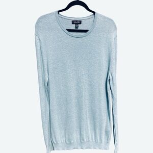 Tasso Elba Coastal Sky Blue Cotton Modal Linen Crewneck Sweater L